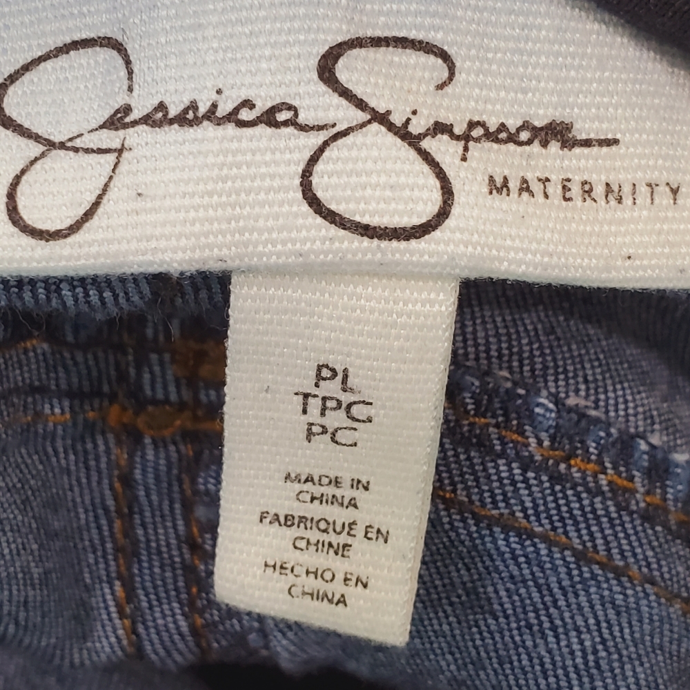 Jessica Simpson Maternity Dark Wash Skinny Jegging Size PL Secret Fit Belly EUC - Picture 8 of 10